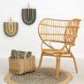 Armchair in natural rattan