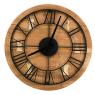 Recycled wood and metal clock