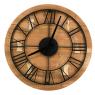 Recycled wood and metal clock