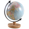 Plastic and wooden globe
