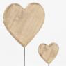 Hearts in mango wood