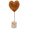 Coeur en métal effet rouillé