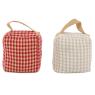 Gingham cotton door wedge