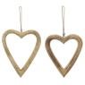 Set of 2 hanging hearts