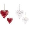 Set of 2 hanging hearts 