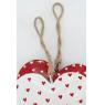 Set of 2 hanging hearts 