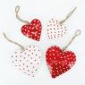 Set of 2 hanging hearts 