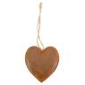 Antique-effect metal heart