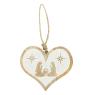 Mango wood hanging heart
