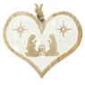 Mango wood hanging heart