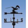 Wrought iron weather vane with seagull design
