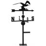 Wrought iron weather vane with seagull design