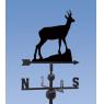 Wrought iron weather vane with chamois design