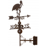 Cast iron weather vane stork