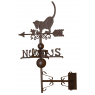 Cast iron cat and mouse weather vane