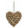 Pine wood logs as heart-shaped