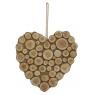 Pine wood logs as heart-shaped