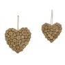 Pine wood logs as heart-shaped