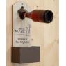 Bottle opener made of MDF and metal.
