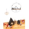 Metal and wood wall decoration