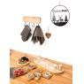 Metal and wood wall decoration