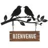 Décoration murale en métal et bois