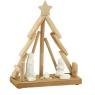 Pine wood and ceramic Christmas crib