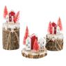 Set of 3 wooden Christmas villages 