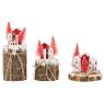 Set of 3 wooden Christmas villages 