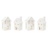 Set of decorative ceramic houses