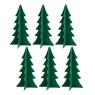 Set of 6 felt Christmas trees