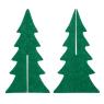 Set of 6 felt Christmas trees
