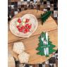 Set of 6 felt Christmas trees