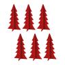 Set of 6 felt Christmas trees
