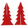 Set of 6 felt Christmas trees