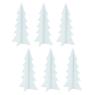 Set of 6 felt Christmas trees
