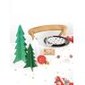 Set of 6 felt Christmas trees