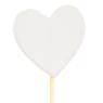 White wood heart picks