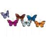 6 butterfly decorative floral picks 
