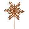 Set of 12 metal snowflake pics