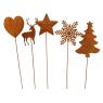 Set of 12 metal snowflake pics