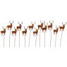 Set of 12 metal deer-shaped picks