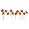 Set of 12 metal star-shaped picks