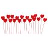 Set of 18 metal heart-shaped picks