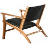 Teak and leather armchair