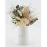 White matt ceramic vase in bamboo design