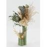 3 light green ceramic vases in bamboo design