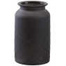 Matte black glass vase