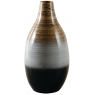Black and white lacquered bamboo vase