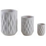 Matt white ceramic vases